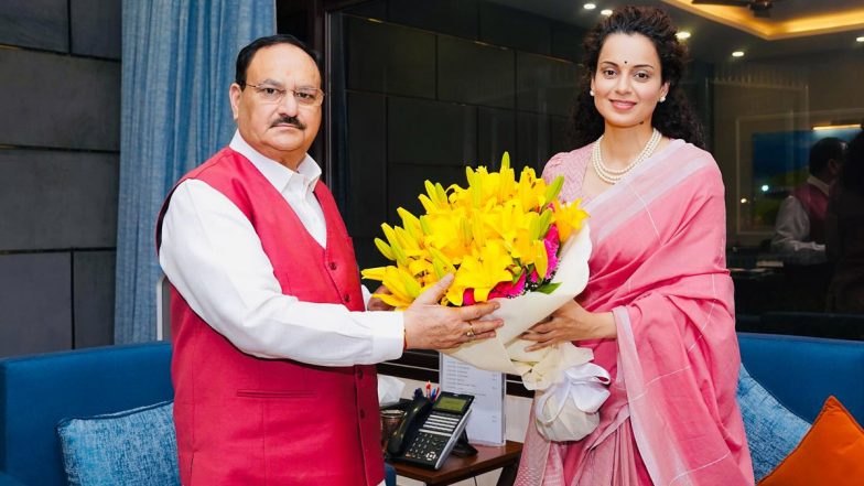 BJP राष्ट्रीय अध्यक्ष जेपी नड्डा से Kangana Ranaut ने की मुलाकात, बोलीं - मैं अपने क्षेत्र मंडी की प्रगति और खुशहाली के लिए जी-जान लगाकर काम करूंगी (View Pic)
