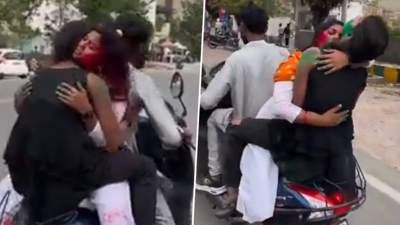 लडकियों को स्कूटी पर होली मनाना पड़ा महंगा! पुलिस ने काटा 33 हजार रुपए का चालान
