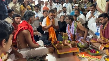 Rahul Gandhi in Nashik: महाराष्ट्र के त्र्यंबकेश्वर मंदिर में राहुल गांधी ने की पूजा-अर्चना, देखें वीडियो