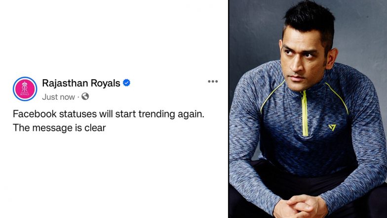 RR React To Dhoni’s Facebook Post: आईपीएल के आगामी सत्र से पहले एमएस धोनी की फेसबुक पोस्ट वायरल, राजस्थान रॉयल्स ने किया रियेक्ट, देखें पोस्ट