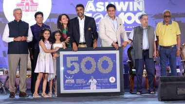 Ashwin Felicitated by TNCA: तमिलनाडु क्रिकेट असोसिएशन ने आर अश्विन को 100 टेस्ट मैच में 500 विकेट पूरे करने पर किया सम्मानित, 500 सोने के सिक्कों समेत दिए 1 करोड़ रुपये