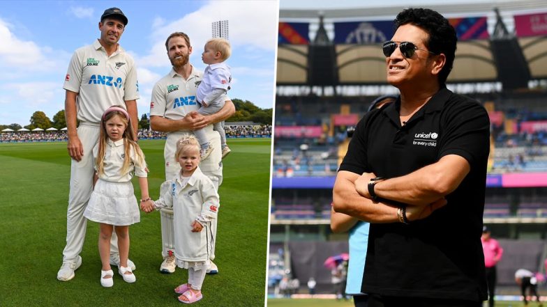 NZ vs AUS 2nd Test 2024: ऑस्ट्रेलिया के खिलाफ दूसरे टेस्ट के दौरान अपना 100वां टेस्ट खेल रहे केन विलियमसन और टिम साउदी की सचिन तेंदुलकर ने की सराहना, देखें पोस्ट