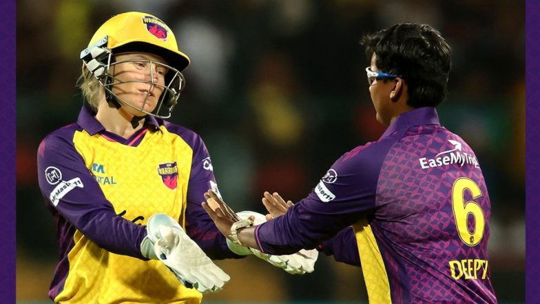 DC-W vs UPW-W, 15th Match Live Score Update: दिल्ली कैपिटल्स की आधी टीम लौटी पवेलियन, एनाबेल सदरलैंडन को दीप्ति शर्मा ने किया आउट