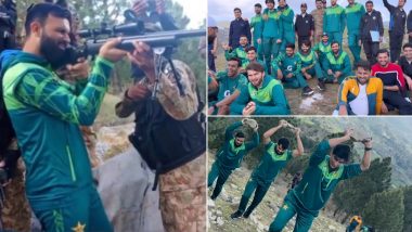 PAK Team Training With Army: आर्मी के साथ काकुल के फिटनेस कैंप में ट्रेनिंग ले रहे पाकिस्तान क्रिकेट टीम, बंदूक चलाते खिलाड़ियों ने शेयर की तस्वीरें, देखें वीडियो
