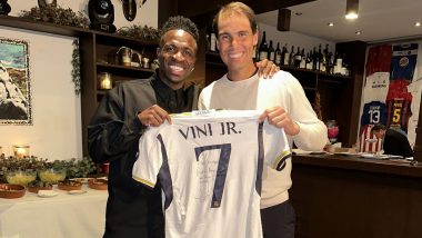 Vinicius Jr Meets Rafael Nadal: विनीसियस जूनियर ने एपिक क्रॉसओवर में राफेल नडाल से की मुलाकात, तस्वीर किया शेयर