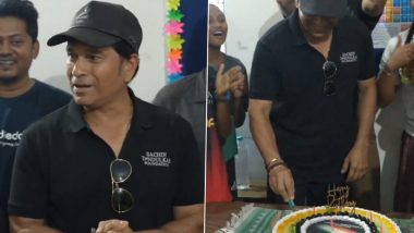 Happy Birthday Sachin Tendulkar: मास्टर ब्लास्टर ने अपने जन्मदिन पर सचिन तेंदुलकर फाउंडेशन के छोटे बच्चों के साथ काटा केक, देखें वीडियो