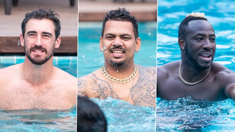 KKR Players Enjoy in Swimming Pool: मिचेल स्टार्क, आंद्रे रसेल, सुनील नरेन और अन्य केकेआर खिलाड़ी स्विमिंग पूल में ले रहे हैं आनंद, देखें वीडियो