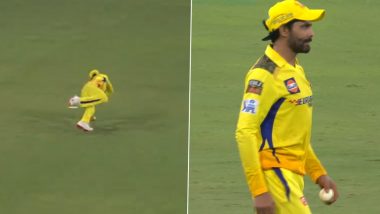 Ravindra Jadeja Stunning One-Handed Catch: केएल राहुल को आउट करने के लिए रवींद्र जडेजा ने एक हाथ से लपका शानदार कैच, देखें वीडियो