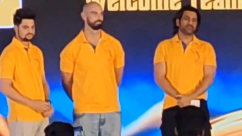 CSK प्रमोशनल इवेंट के दौरान MS Dhoni के मंच पर आते ही खुशी से झूम उठे फैंस, देखें वीडियो