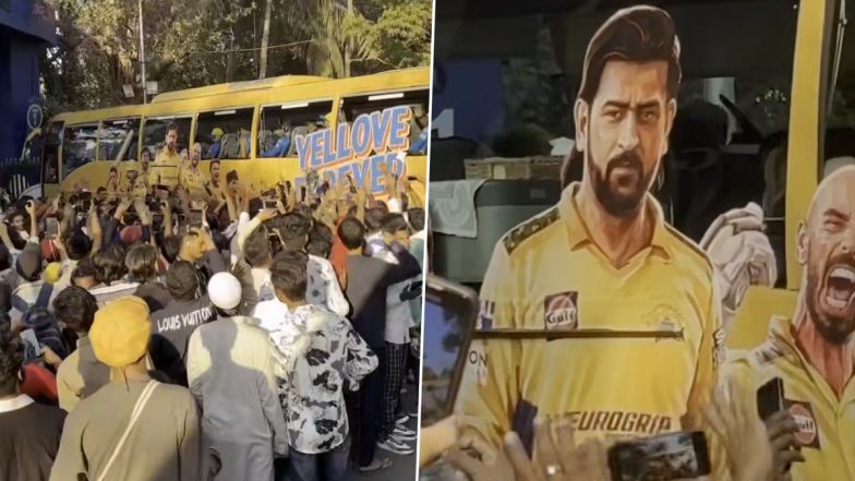 MI vs CSK मैच से पहले चेन्नई टीम की बस को फैंस की भीड़ ने घेरा, देखें वीडियो