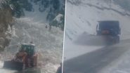 Jammu And Kashmir: ज़ोजिला दर्रे में बर्फ़बारी से श्रीनगर -लेह हाईवे बंद,बीआरओ कर्मी रास्ता साफ़ करने में जुटे  -Video
