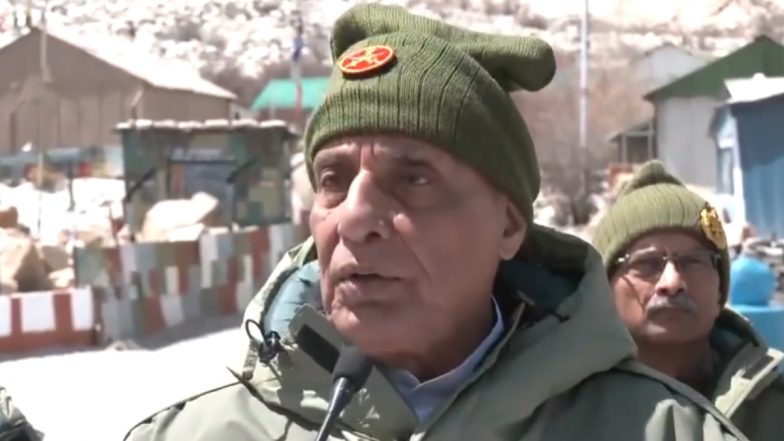 Video:सियाचिन में रक्षामंत्री राजनाथ सिंह ने कहा -दीपावली का पहला दीया और होली का पहला रंग भारत के रक्षकों के नाम होना चाहिए
