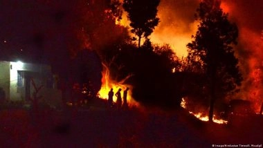उत्तराखंड: नैनीताल-पौड़ी गढ़वाल में धधक रहे हैं जंगल
