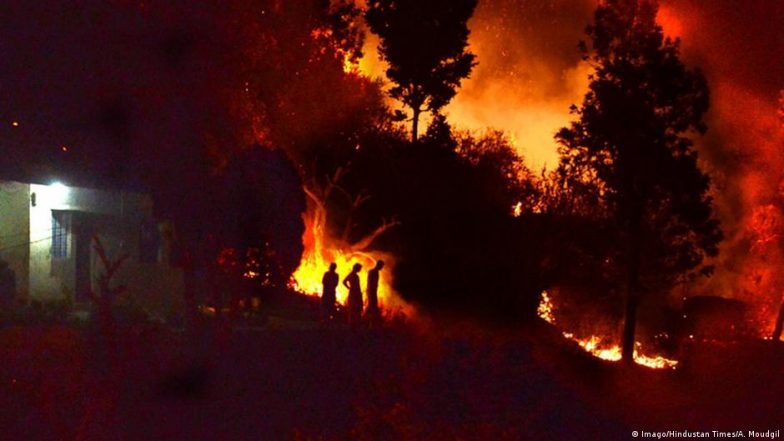 उत्तराखंड: नैनीताल-पौड़ी गढ़वाल में धधक रहे हैं जंगल