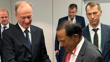 NSA Ajit Doval Visit Russia: रूस पहुंचे NSA अजीत डोभाल, मॉस्को में पुतिन के खास पेत्रुशेव के साथ की बैठक (View Photo)