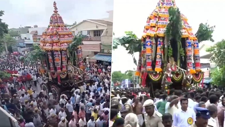 Tamil Nadu: थूथुकुडी में श्री शेनबागावल्ली अम्मन मंदिर में पंगुनी महोत्सव के दौरान उमड़ी भक्तों की भीड़ - Video