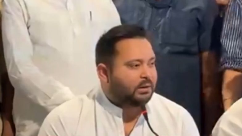 आरजेडी नेता तेजस्वी यादव का बीजेपी पर निशाना,कहा- जो 400 पार का नारा देते है, उन्हें इस बार बिहार की धरती धुल चटाने का काम करेगी -Video