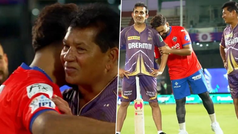 DC vs KKR IPL 2024: कोलकता नाईट राइडर्स के खिलाफ मैच से पहले ऋषभ पंत ने गौतम गंभीर समेत केकेआर खिलाड़ियों और कोचिंग स्टाफ से की मुलाकात, देखें वीडियो