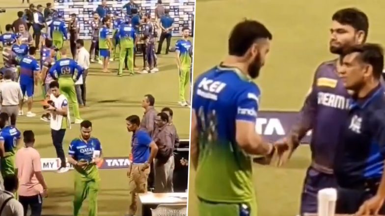 Virat Kohli Spotted Talking With Umpire: विराट कोहली मैच के बाद अपने आउट होने के बारे में अंपायर से बात करते दिखे, वीडियो हुआ वायरल