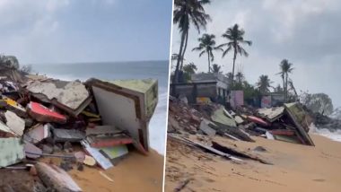 Kerala Weather: केरल के कोल्लम में बाढ़ जैसे हालात, घरों में घुसा समुद्र का पानी, कई मकान क्षतिग्रस्त- VIDEO