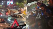 ट्रैफिक जाम में फंसी मुंबई इंडियंस टीम की बस को बाहर निकालने में एक फैन ने की मदद, खिलाडियों ने किया चीयर, देखें वीडियो