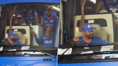 Rohit Sharma Drives MI's Bus: फैंस की भीड़ के बीच रोहित शर्मा ने एमआई की टीम बस चलाई, देखें वायरल वीडियो