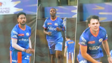 MI vs CSK मैच से पहले मुंबई इंडियंस के गेंदबाजों ने जमकर की प्रैक्टिस, देखें वीडियो