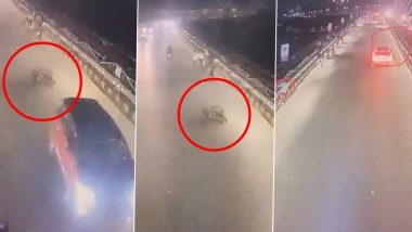 Hyderabad Road Accident: दुर्गम चेरुवु ब्रिज पर तस्वीरें खींचते समय SUV की चपेट में आने से एक व्यक्ति की मौत, दोस्त भी गंभीर रूप से घायल, देखें वीडियो