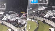 NZ के खिलाफ पहले T20I के समय PAK दर्शकों की आई शामत, बिना छत वाले स्टेडियम में बारिश के दौरान पॉलिथीन से ढककर किया खुद का बचाव, देखें वीडियो