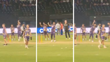 Shreyas Iyer Imitate Sunil Narine: CSK के खिलाफ मैच से पहले श्रेयस अय्यर ने कोशिश की सुनील नारायण की गेंदबाजी एक्शन की नकल, देखें मजेदार वीडियो