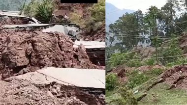 VIDEO: पाताल में समा रहे पेड़, सड़कों में दरार, जम्मू कश्मीर में तेजी से धंस रही जमीन का वीडियो वायरल