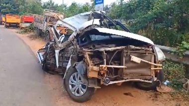 Kerala Road Accident: केरल में दर्दनाक सड़क हादसा, कार-लॉरी की टक्कर में 5 लोगों की मौत (Watch Video)