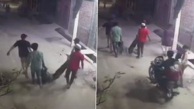 UP: मजदूरी के 800 बकाया पैसे मांगने पर दबंगों ने युवक को बंधक बनकर पिटा, वीडियो CCTV में क़ैद