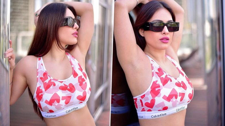 भोजपुरी एक्ट्रेस Neha Malik ने इंस्टाग्राम पर शेयर की हॉट तस्वीरें, हार्ट प्रिंट ब्रालेट में बिखेरा जलवा (View Pics)