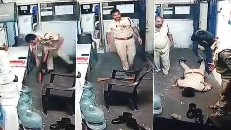 VIDEO: कैमरे के सामने आत्महत्या! IOB बैंक में ड्यूटी के दौरान SPF कांस्टेबल ने खुद को गोली मारी, वीडियो आया सामने