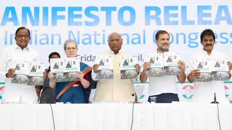 Congress Party Manifesto: लोकसभा चुनाव के लिए कांग्रेस ने जारी किया घोषणापत्र, जानें कौन-कौन से किए हैं वादे