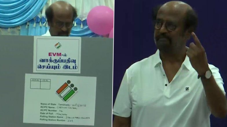 Rajinikanth Casts Vote: लोकसभा चुनाव के पहले चरण के लिए वोटिंग शुरू, अभिनेता रजनीकांत ने चेन्नई में डाला वोट