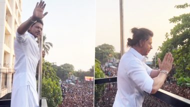 SRK VIDEO: शाहरुख खान ने ईद पर फैंस को दिया तोहफा, मन्नत की बालकनी से लुटाया प्यार, सफेद कुर्ते में छा गए बादशाह