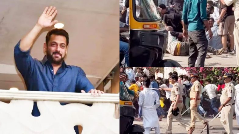 VIDEO: मुंबई में सलमान खान के घर के बाहर बेकाबू हुई भीड़, ईद के मौके पर पुलिस ने किया लाठीचार्ज