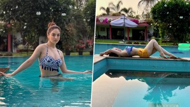 Sandeepa Dhar ने ब्लू बिकनी पहन स्विमिंग पूल में लगाई आग, एक्ट्रेस की हॉटनेस ने बढ़ाया तापमान (View Pics)