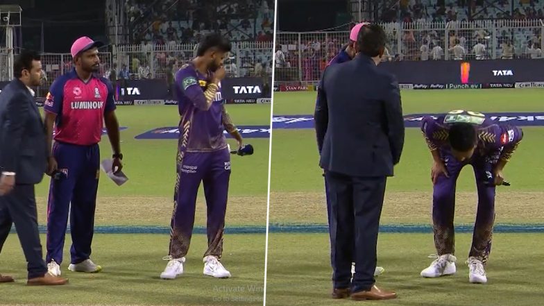 Shreyas Iyer Kisses Coin Before Toss: RR के खिलाफ IPL 2024 मैच के टॉस से पहले टोटका करते दिखें श्रेयस अय्यर, चूमकर उछाला सिक्का, देखें वीडियो