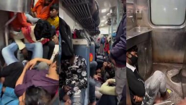 VIDEO: ट्रेन में जगह नहीं, टॉयलेट में यात्रा! रेलवे की लापरवाही पर भड़के राहुल गांधी, मोदी सरकार पर साधा निशाना