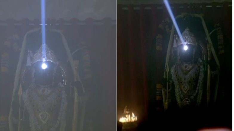 Ram Lalla Surya Tilak in Ayodhya: अयोध्या में रामलला का हुआ सूर्याभिषेक, यहां देखें मनमोहक VIDEO