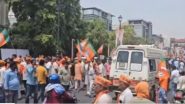 Smooth Passage Created for Ambulance: रक्षा मंत्री राजनाथ सिंह ने लखनऊ में किया रोड शो, भीड़ में फंसी एंबुलेंस के लिए बनाया गया सुगम मार्ग (Watch Video)