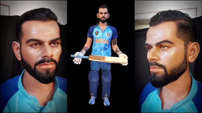 Virat Kohli's Wax Statue Unveiled in Jaipur: जयपुर वैक्स म्यूजियम में क्रिकेटर विराट कोहली की मोम की मूर्ति का अनावरण