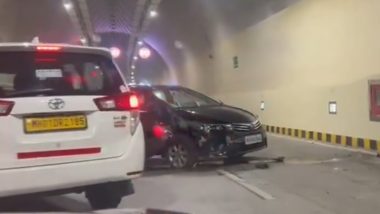 Accident in Coastal Road Tunnel: मुंबई के कोस्टल रोड टनल पर हुआ हादसा, दीवार से टकराई कार | Video