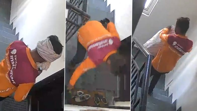 Video: पहले सामान दिया फिर चुरा लिए जूते, Swiggy Instamart डिलीवरी ब्वॉय का कारनामा CCTV में कैद