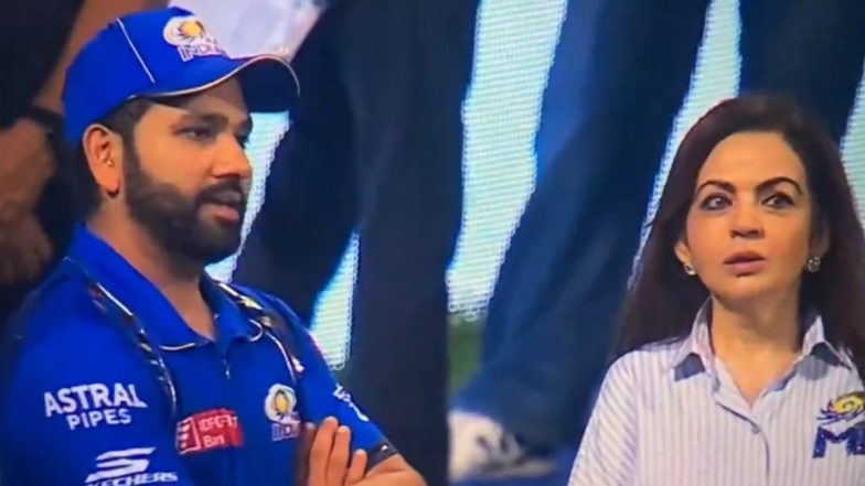 Nita Ambani Chat With Rohit Sharma: IPL 2024 की अपनी आखिरी मैच में LSG से हार के बाद रोहित शर्मा से बातचीत करते दिखीं MI की मालकिन नीता अंबानी, देखें वीडियो