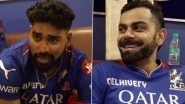 RCB vs DC मैच के बाद ड्रेसिंग रूम में मोहम्मद सिराज और कर्ण शर्मा के साथ मजाक करते हुए दिखे विराट कोहली, देखें मजेदार वीडियो