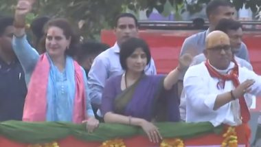 Priyanka Gandhi And Dimple Yadav's Road Show: वाराणसी से कांग्रेस के उम्मीदवार अजय राय के लिए प्रियंका गांधी और डिंपल यादव ने किया रोड शो, हजारों की तादाद में समर्थक रहे मौजूद -( Watch Video )